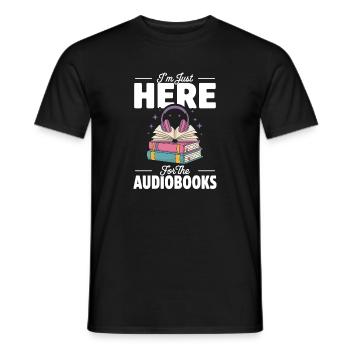 Hörbuch Liebe Für Bücherwürmer Und Leser Novel - Männer T-Shirt - Schwarz - Vorne - AI Model Male 178 light (178cm)