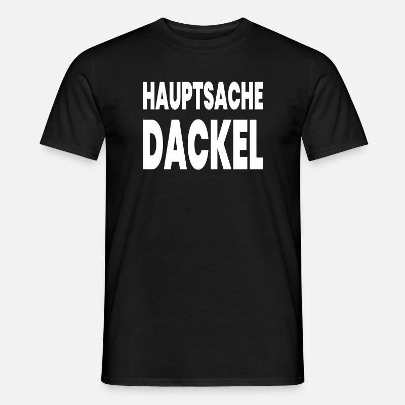Dackel - Männer T-Shirt - Schwarz