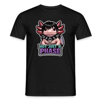 Axolotl-liebhaber, Süßer Axolotl, Lustiger - Männer T-Shirt - Schwarz - Vorne - AI Model Male 178 light (178cm)