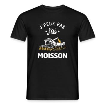 J'peux pas j'ai moisson - T-shirt homme - noir - Devant - AI Model Male 178 light (178cm)