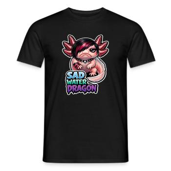 Axolotl-liebhaber, Süßer Axolotl, Lustiger - Männer T-Shirt - Schwarz - Vorne - AI Model Male 178 light (178cm)