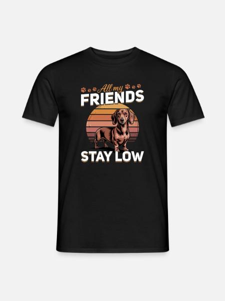 Funny Dog Breed Dachshund - Men's T-Shirt - black
