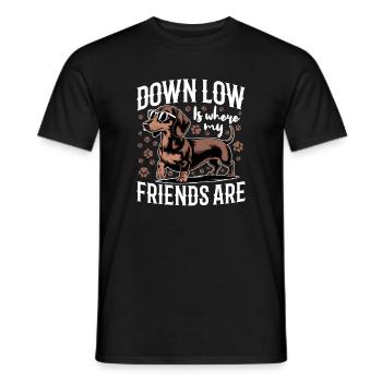 Teckel de race de chien drôle - T-shirt homme - noir - Devant - AI Model Male 178 light (178cm)