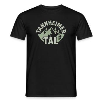 Tannheimer Tal,  Österreich - Berglandschaft Logo - Männer T-Shirt - Schwarz - Vorne - AI Model Male 178 light (178cm)