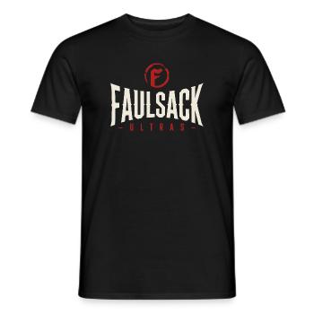 Faulsack ultras (white) - Männer T-Shirt - Schwarz - Vorne - AI Model Male 178 light (178cm)