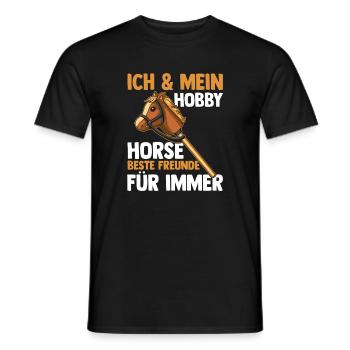 Steckenpferd Hobbyhorse Hobby Horsing - Männer T-Shirt - Schwarz - Vorne - AI Model Male 178 light (178cm)