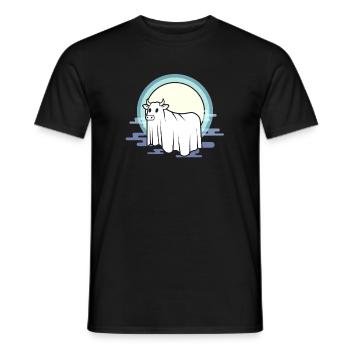 Moon cow at the fog bow - Men's T-Shirt - black - Front - AI Model Male 178 light (178cm)