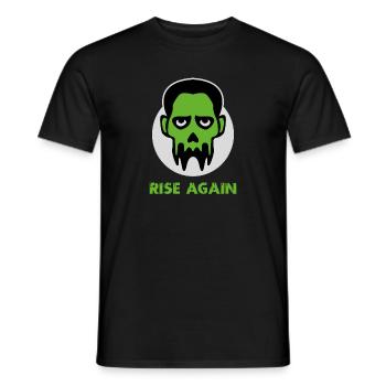 Zombie Head - Design de morts-vivants inquiétants pour Halloween - T-shirt homme - noir - Devant - AI Model Male 178 light (178cm)