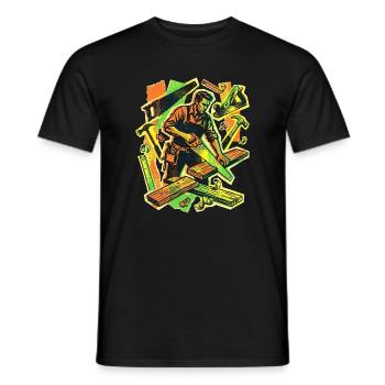 Artisan Carpenter Vintage - Men's T-Shirt - black - Front - AI Model Male 178 light (178cm)
