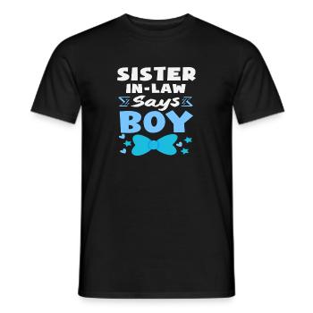 Stiefschwester Sagt Junge Gender Reveal Party - Männer T-Shirt - Schwarz - Vorne - AI Model Male 178 light (178cm)
