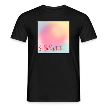 Werte Solidarität - Männer T-Shirt - Schwarz - Vorne - AI Model Male 178 light (178cm)