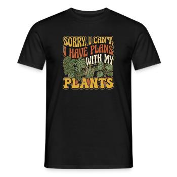 Plans avec mes plantes - Design rétro de jungle urbaine - T-shirt homme - noir - Devant - AI Model Male 178 light (178cm)