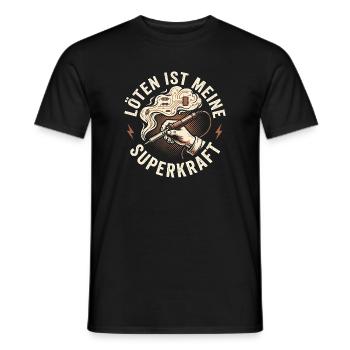 Löten Ist Meine Superkraft - DIY Bastler - Männer T-Shirt - Schwarz - Vorne - AI Model Male 178 light (178cm)