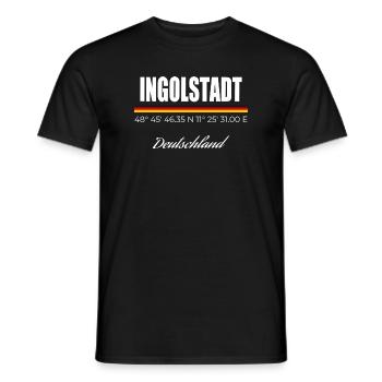 Ingolstadt - Männer T-Shirt - Schwarz - Vorne - AI Model Male 178 light (178cm)