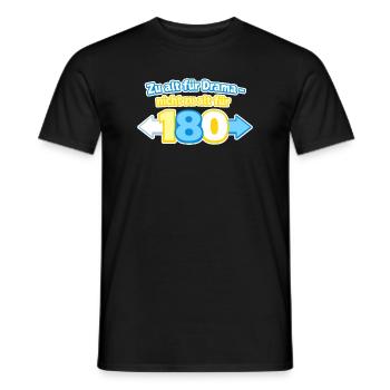 Zu alt für Drama 180 - Männer T-Shirt - Schwarz - Vorne - AI Model Male 178 light (178cm)