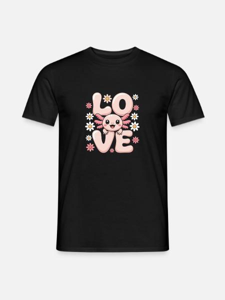 Love Bloom Cute Mascot - Men's T-Shirt - black