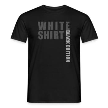 White Shirt Black Edition - Men's T-Shirt - black - Front - AI Model Male 178 light (178cm)