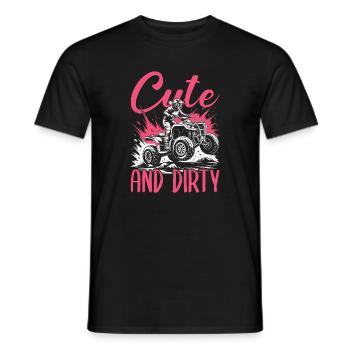 Quad ATV Woman Girl Four Wheeler - Men's T-Shirt - black - Front - AI Model Male 178 light (178cm)