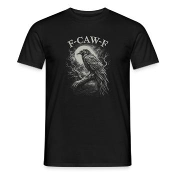 F-Caw-F Corbeau Corbeau Humour Gothique Noir Gothique Drôle - T-shirt homme - noir - Devant - AI Model Male 178 light (178cm)