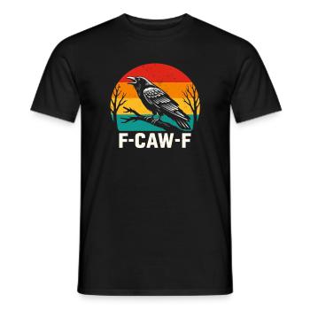 F-Caw-F Corbeau Corbeau Humour Gothique Noir Gothique Drôle - T-shirt homme - noir - Devant - AI Model Male 178 light (178cm)