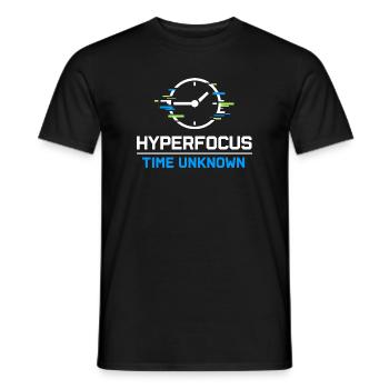 Adhd hyperfocus mode Adhd humor Neurodivergent - Men's T-Shirt - black - Front - AI Model Male 178 light (178cm)