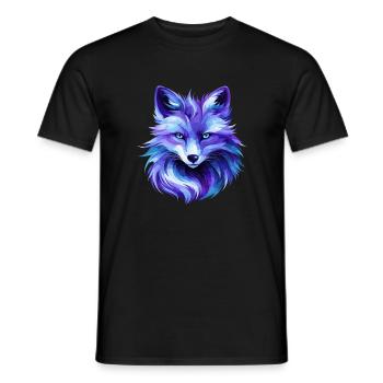 Art coloré de renards polygonaux – Design animalier moderne - T-shirt homme - noir - Devant - AI Model Male 178 light (178cm)