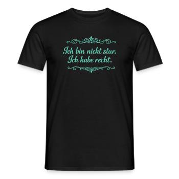 Ich bin nicht stur, ich habe recht - Männer T-Shirt - Schwarz - Vorne - AI Model Male 178 light (178cm)