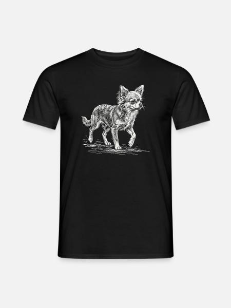 Chihuahua Sketch – Minimalist Design - Men's T-Shirt - black