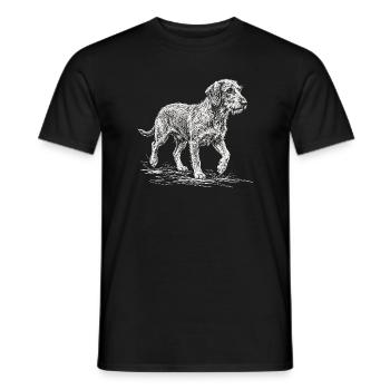 Dackel Sketch – Minimalistisches Hund Design - Männer T-Shirt - Schwarz - Vorne - AI Model Male 178 light (178cm)