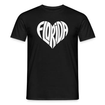 Florida Herz Typo - Männer T-Shirt - Schwarz - Vorne - AI Model Male 178 light (178cm)