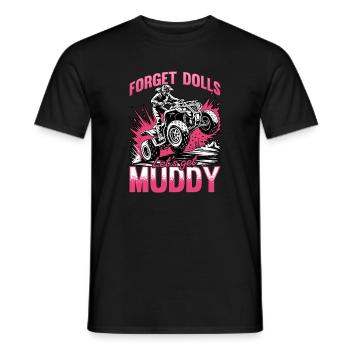 Quad ATV Woman Girl Four Wheeler - Men's T-Shirt - black - Front - AI Model Male 178 light (178cm)
