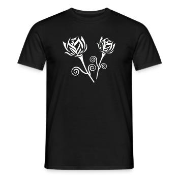 Roses - Men's T-Shirt - black - Front - AI Model Male 178 light (178cm)