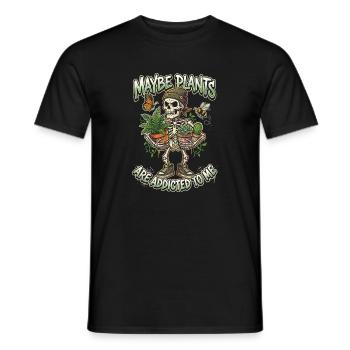 Maybe plants are crazy about me - Men's T-Shirt - black - Front - AI Model Male 178 light (178cm)
