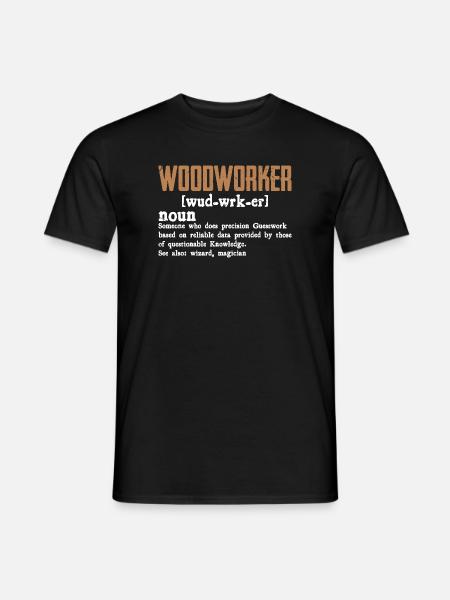 Rustikales Holzwerker Typo-Design - Männer T-Shirt - Schwarz