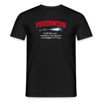 Feuerwehr lustiger Spruch für Feuerwehrmänner - Männer T-Shirt - Schwarz - Vorne - AI Model Male 178 light (178cm)