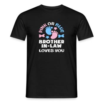 Pink Oder Blau Stiefbruder Gender Reveal - Männer T-Shirt - Schwarz - Vorne - AI Model Male 178 light (178cm)