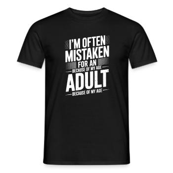 Dire que les jeunes ont l’air vieux Humour Cadeau drôle - T-shirt homme - noir - Devant - AI Model Male 178 light (178cm)