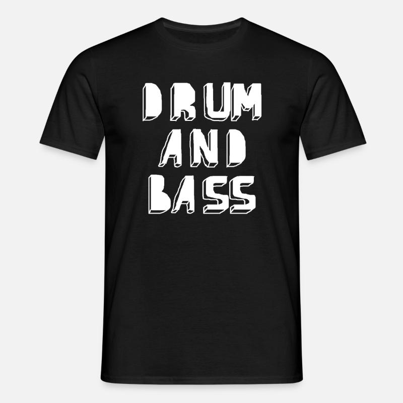 Tromme- og basneonglyff - T-shirt til herrer - sort