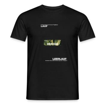Decisions – Leaf Green Motif - Men's T-Shirt - black - Front - AI Model Male 178 light (178cm)