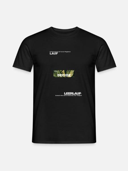 Decisions – Leaf Green Motif - Men's T-Shirt - black