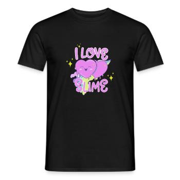 J’adore les filles slime tout-petits de la maternelle - T-shirt homme - noir - Devant - AI Model Male 178 light (178cm)