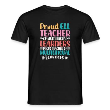 ELL-Lehrer englische Sprache - Männer T-Shirt - Schwarz - Vorne - AI Model Male 178 light (178cm)