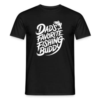 Dad's favorite fishing buddy - Men's T-Shirt - black - Front - AI Model Male 178 light (178cm)