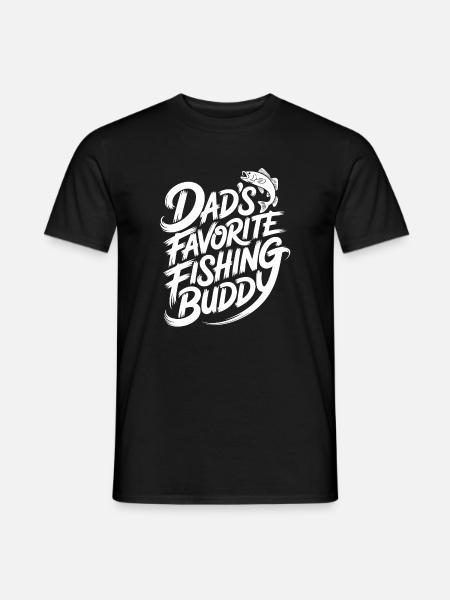 Dad's favorite fishing buddy - Men's T-Shirt - black