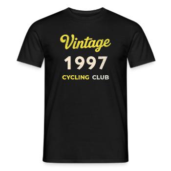 Millésime 1997 – Année de naissance rétro du Cycling Club - T-shirt homme - noir - Devant - AI Model Male 178 light (178cm)
