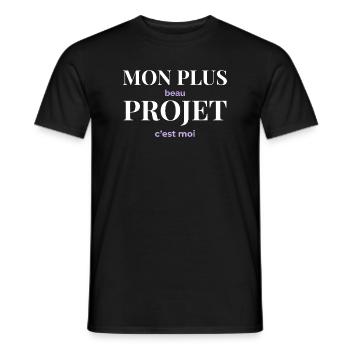 Mon Plus Beau Projet — C'est Moi - T-shirt homme - noir - Devant - AI Model Male 178 light (178cm)