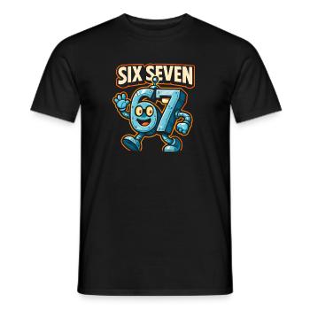 Six Seven 67 Robot Robot Brainrot italien Humour - T-shirt homme - noir - Devant - AI Model Male 178 light (178cm)