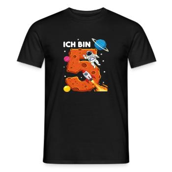 Ich bin 5 Astronaut Weltraum Geburtstag - Männer T-Shirt - Schwarz - Vorne - AI Model Male 178 light (178cm)