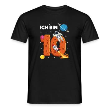Ich bin 10 Astronaut Weltraum Geburtstag - Männer T-Shirt - Schwarz - Vorne - AI Model Male 178 light (178cm)