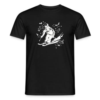 Alpin Ski Wintersport Nordischer Skilauf - Männer T-Shirt - Schwarz - Vorne - AI Model Male 178 light (178cm)